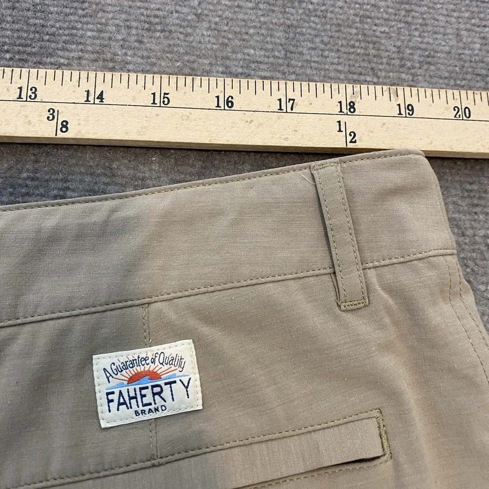 Faherty Men's Khaki Drawstring Cotton Shorts